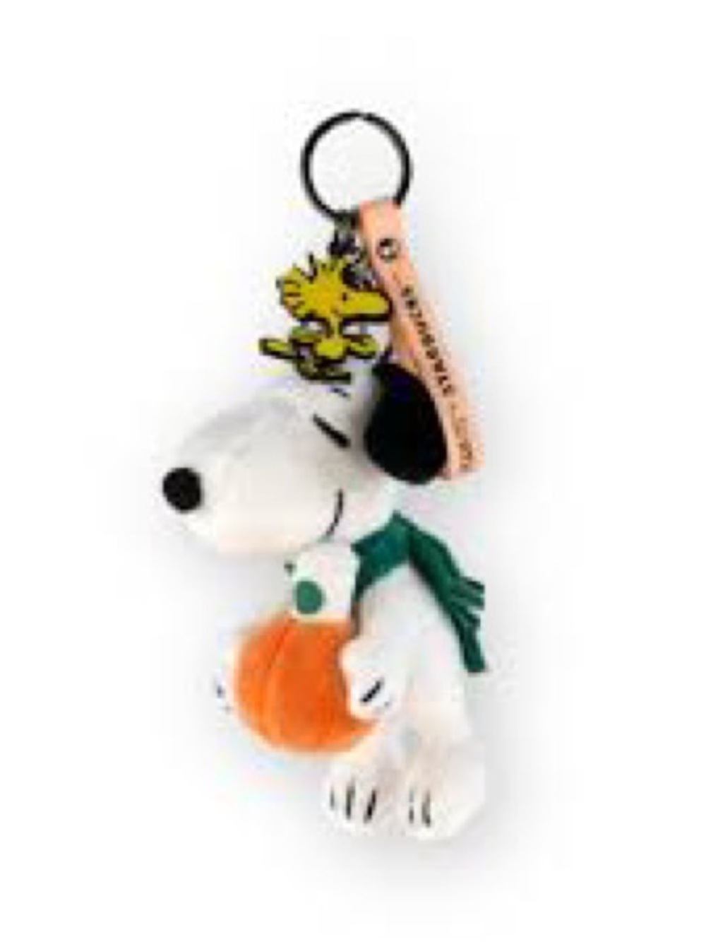 Starbucks x Snoopy peanuts Plush Keychain with Orange Pumpkin and Green Scarf